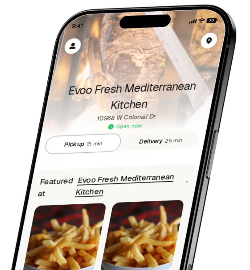 Evoo Fresh Mediterranean Kitchen app preview