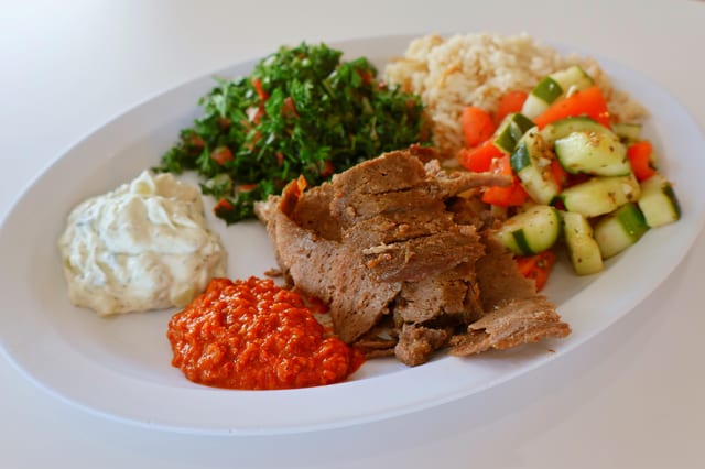 Lamb Gyro Platter.